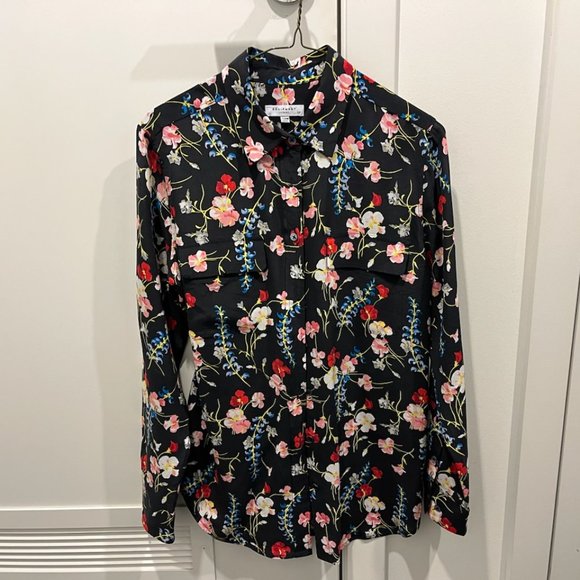Equipment Tops - Silk Floral Equipment Collared Shirt